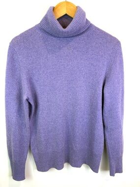 Apt 9 100% cashmere Purple Turtleneck Cashmere-Blend Sweater size L